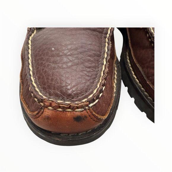 LL Bean Chukka Allagash Brown Leather Moc Toe Boots Ranger Size 8.5 main image 5